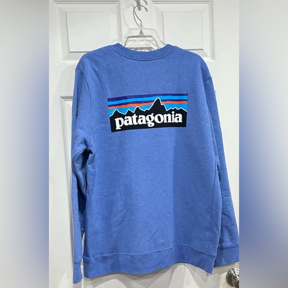 Patagonia Men's Large P-6 Logo Uprisal Crew Sweatshirt Blue NWT Cozy Soft - Picture 7 of 9